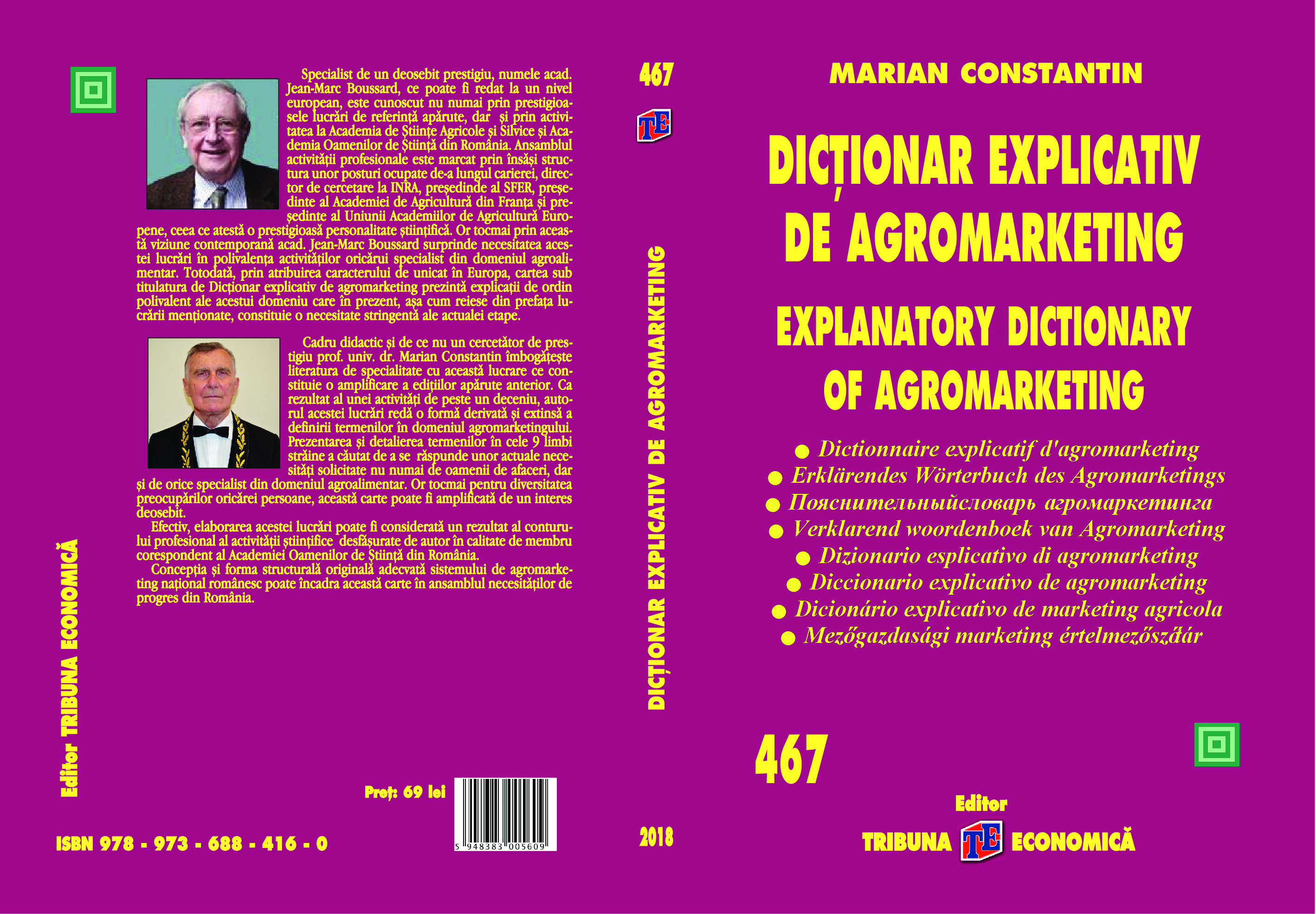 Coperta carte Dicționar explic. de agromark Marian CONSTANTIN