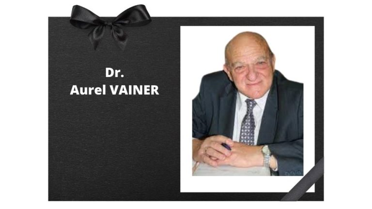 Deplângem plecarea dintre noi a Dlui Dr. Aurel VAINER