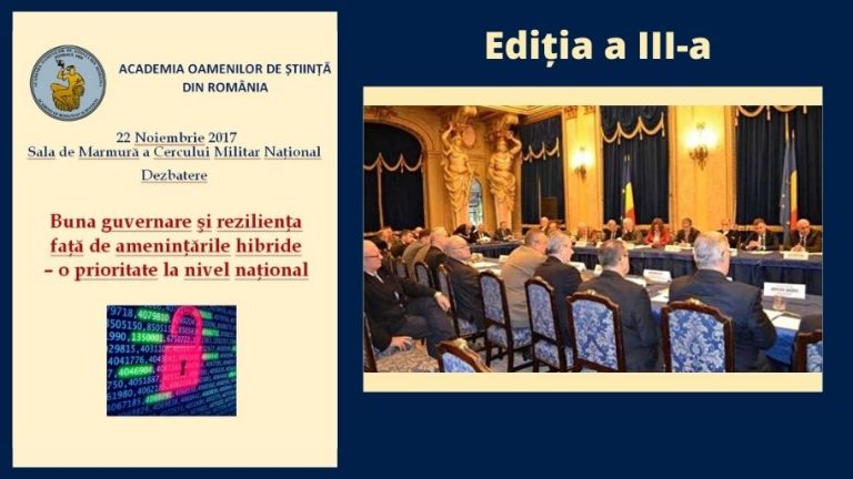 DEZBATERILE AOSR – EDIŢIA A III-a – Buna guvernare şi rezilienţa faţă de ameninţările hibride