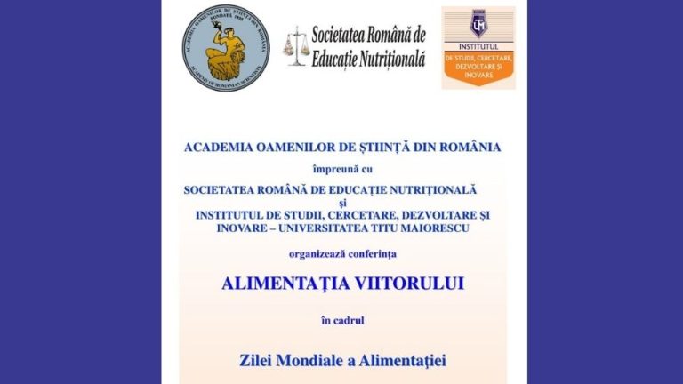 Conferinţa ALIMENTAȚIA VITORULULUI