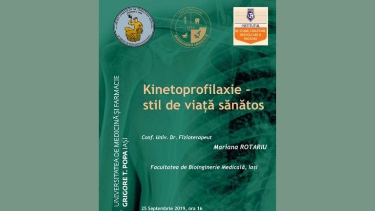 Conferinţa KINETOPROFILAXIE – STIL DE VIAȚĂ SĂNĂTOS