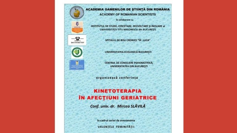 Conferinţa KINETOTERAPIA ÎN AFECȚIUNI GERIATRICE