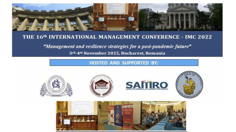 Conferința Internațională de Management – IMC 2022  „Strategii de management și reziliență pentru un viitor post-pandemic”