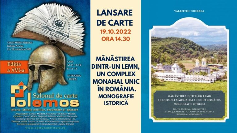 Lansare de carte „Mănăstirea dintr-un lemn, un complex monahal unic în România. Monografie istorică” – Editura AOSR