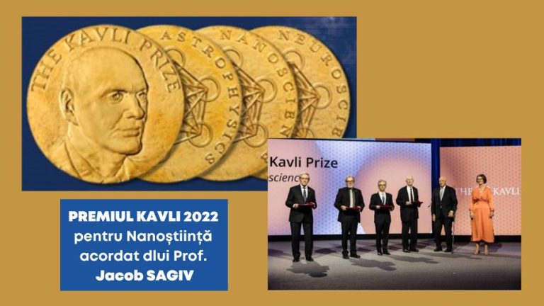 Premiul Kavli 2022 pentru Nanoștiință acordat dlui Prof. Jacob Sagiv, cercetător la Institutul de Știință Weizmann și membru de onoare al Academiei Oamenilor de Ştiință din România