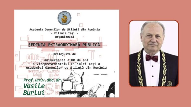 VIDEO 80th Anniversary – Prof.univ.dhc.dr. Vasile Burlui, AOSR Iasi Branch