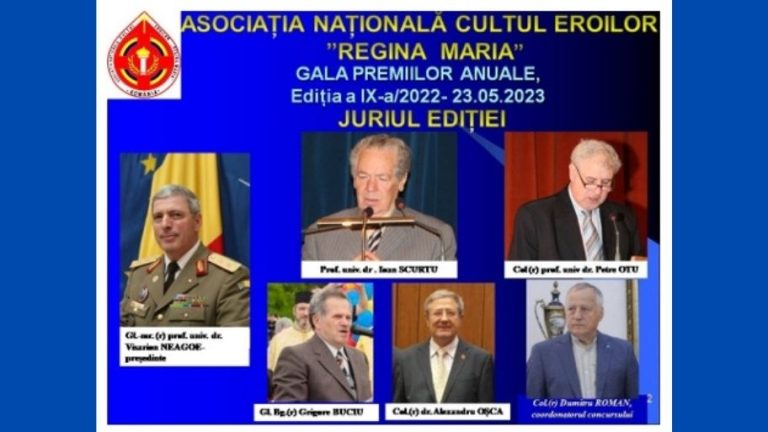 Grand Prize “Commander Virgil Alexandru Dragalina” 2022 of the National Association of the Cult of Heroes “Regina Maria” awarded to the Encyclopedia Centenary of the War of the Reunification and the Great Union (2014-2020) published by the Academy of Romanian Scientists Publishing House