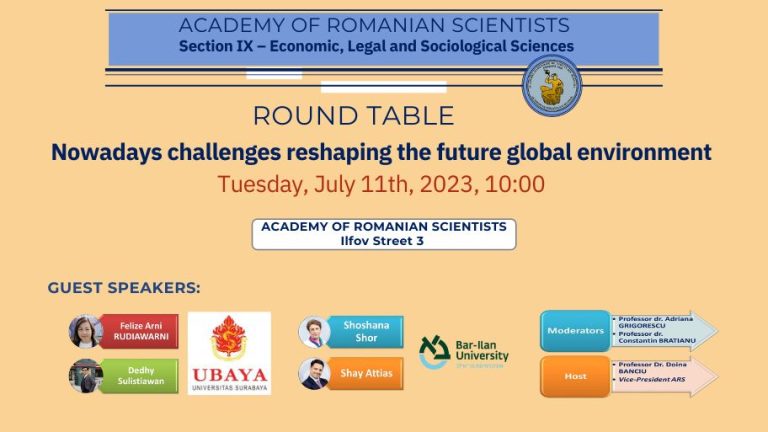 Round table – „Nowadays challenges reshaping the future global environment”