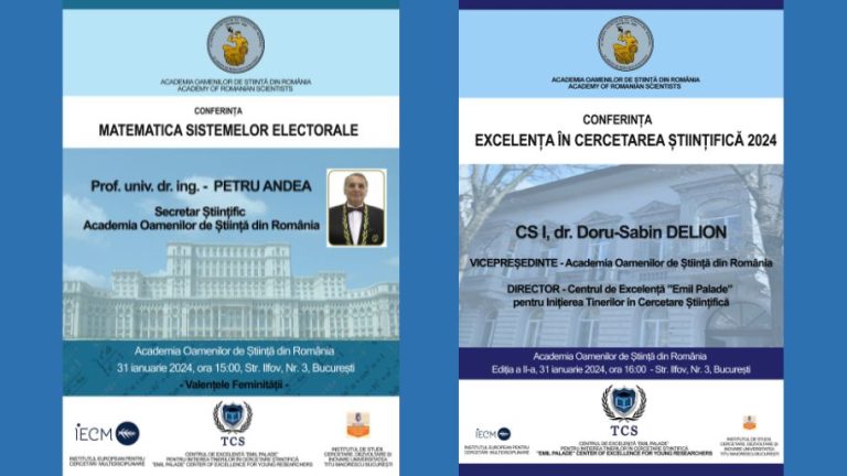 Conferințe: „Matematica sistemelor electorale” și „Excelența în cercetarea științifică 2024”