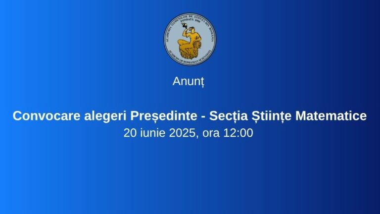Alegeri Secția Științe Matematice