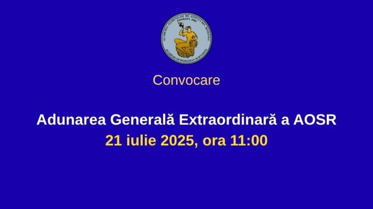 Anunț – Adunare Generală Extraordinară – 21.07.2025