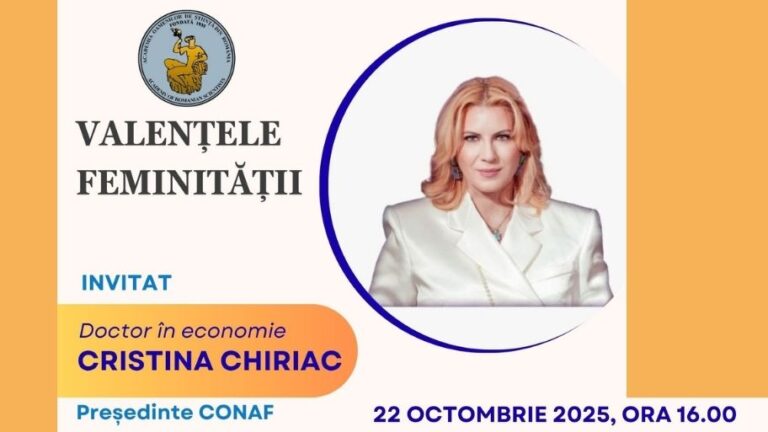 Dr. Cristina Chiriac – Președinte CONAF @ Valențele feminității – AOSR