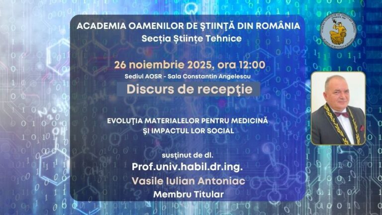 Discurs de recepție – Prof.univ.habil.dr.ing. Vasile Iulian Antoniac