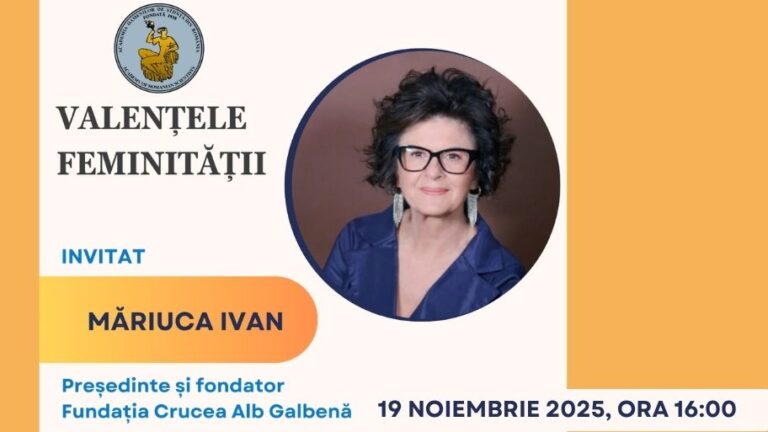Dna. Măriuca Ivan, Președinte și fondator Fundația Crucea Alb Galbenă @ Valențele feminității – AOSR