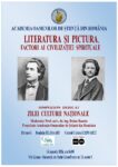Afis Simpozion Literatura și pictura 14 ianuarie ora 16.00 cu sigle parteneri