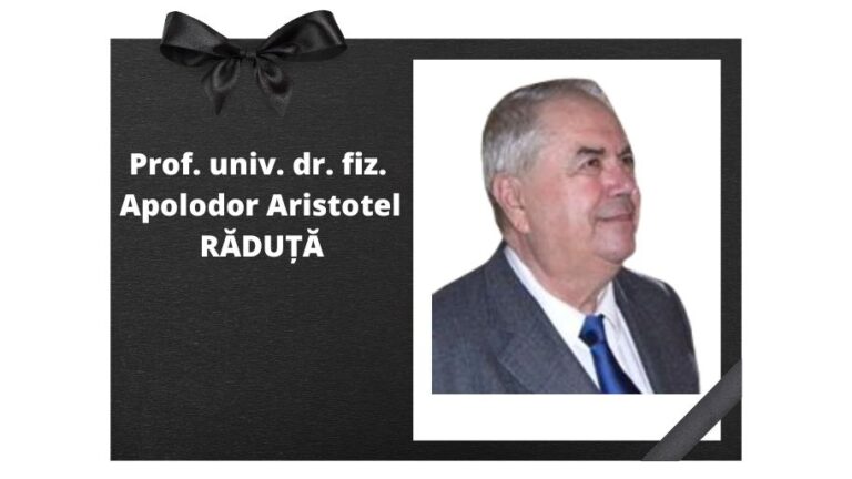 Drum lin prof. univ. dr. fiz. Apolodor Aristotel Răduță, membru titular al AOSR!