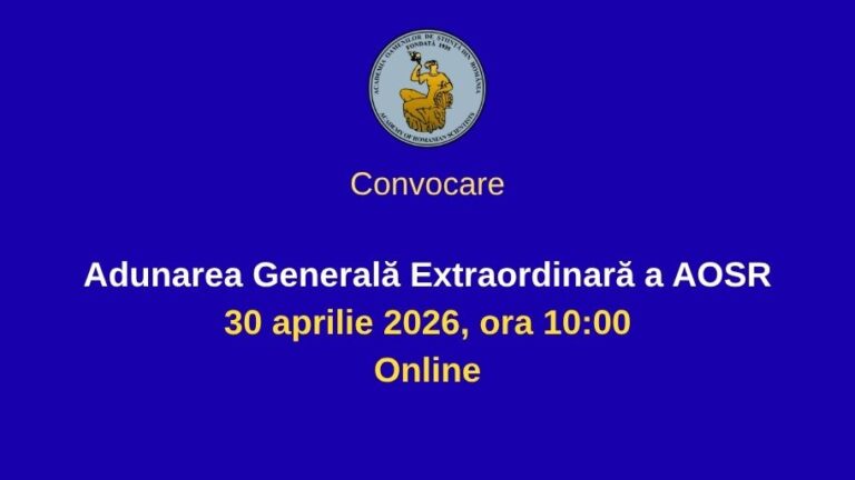 Anunț – Adunare Generală Extraordinară – 30.04.2026