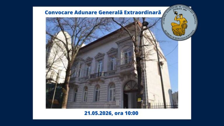 Anunț – Convocare Adunarea Generală Extraordinară a AOSR – 21.05.2026