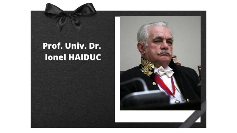 Academia Oamenilor de Știință din România regretă profund plecarea dintre noi a Academicianului Prof. univ. dr. Ionel Haiduc, fost Președinte al Academiei Române